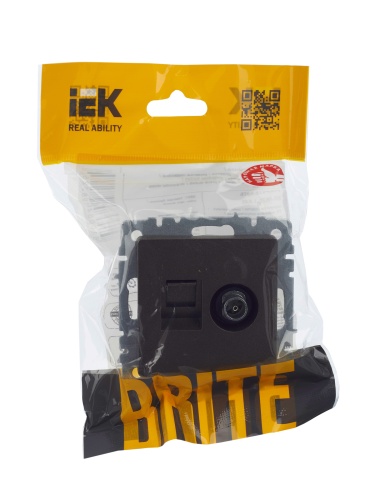 BRITE Розетка двойная TV+RJ45 кат.5E РТВ/РК12-БрТБ темная бронза | код BR-AK20-1-K45 | IEK фото 8