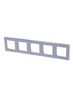 Рамка ABB Levit 5 постов серый / белый 3901H-A05050 16W | код 2CHH015050A6016 | ABB