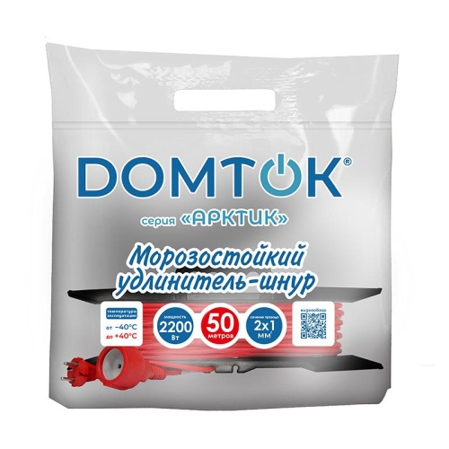 Удлинитель-шнур на рамке 1х40м без заземл. 10А IP44 2.2кВт КГ 2х1 АРКТИК морозостойкий DOMTOK 2594 фото 2 Удлинитель-шнур на рамке 1х40м без заземл. 10А IP44 2.2кВт КГ 2х1 АРКТИК морозостойкий DOMTOK 2594 фото 2