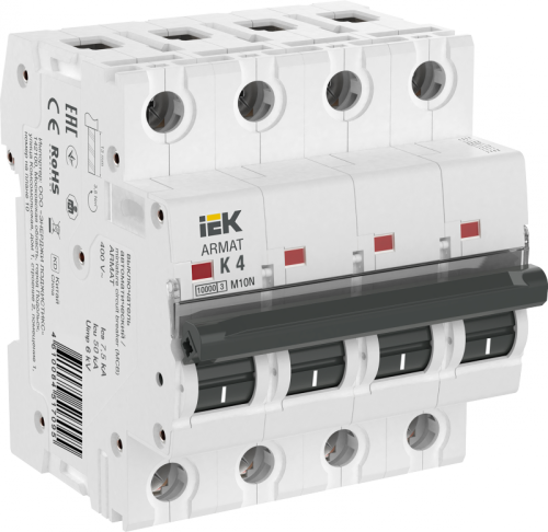 ARMAT Авт. выкл. M10N 4P K 4А IEK | код AR-M10N-4-K004 | IEK