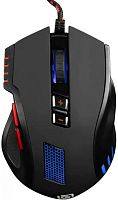 Мышь Оклик 806G черный/красный оптическая (3200dpi) USB (8but) | код 1431646 | Oklick