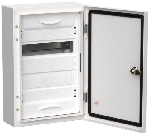 Корпус металлический ЩРн-24 (1х24) 460х310х140 IP54 бел. (одна дверь) TITAN 5 | код. TI5-50-N-024-54 | IEK