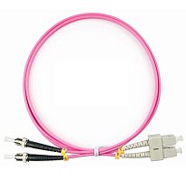 Cabeus FOP-50-OM4-SC-ST-1,5m Шнур оптический duplex SC-ST 50/125 mm OM4 1,5м LSZH | код 9121c | Cabeus