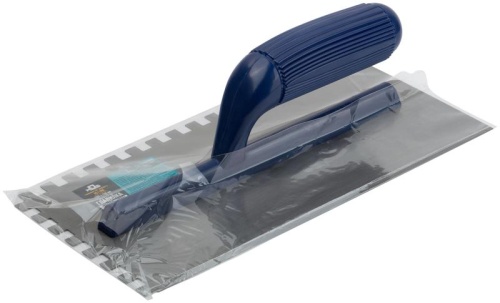 Гладилка стальная, пластиковая ручка 280х130 мм, зубчатая, зуб 8х8 мм | код 05118М | FIT фото 3