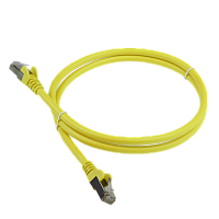 Патч-корд LANMASTER LSZH SFTP кат.6A, 0.5 м, желтый | код LAN-PC45/S6A-0.5-YL | LANMASTER