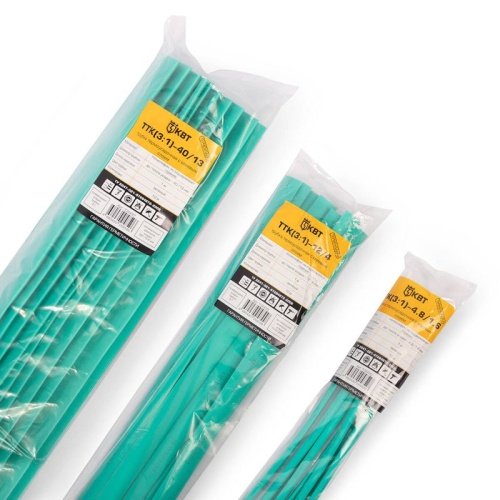 Трубка термоусадочная клеевая ТТК(3:1)-6/2 зел. (уп.10м) КВТ 102431 фото 3