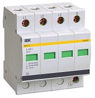 Ограничитель импульсных перенапряжений ОПС1-C 4Р In=20kA Un=400B Im=40kA | код. MOP20-4-C | IEK 
