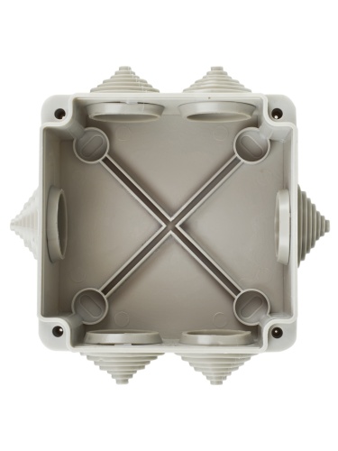 Коробка распаячная КМ для открытой проводки 100х100х45мм IP44 6 вводов (RAL 7035) | код UKO11-100-100-045-K41-44 | IEK фото 3