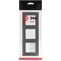 Рамка для розеток и выключателей Серия 12 12-5203-12 на 3 поста, Классик, графит | код Б0067729 | ЭРА