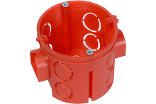 Коробка установочная углубленная 80-0510 С безгалогенная (HF) 64х60 с саморезами (аналог 10190С) | код 80-0510С | Промрукав