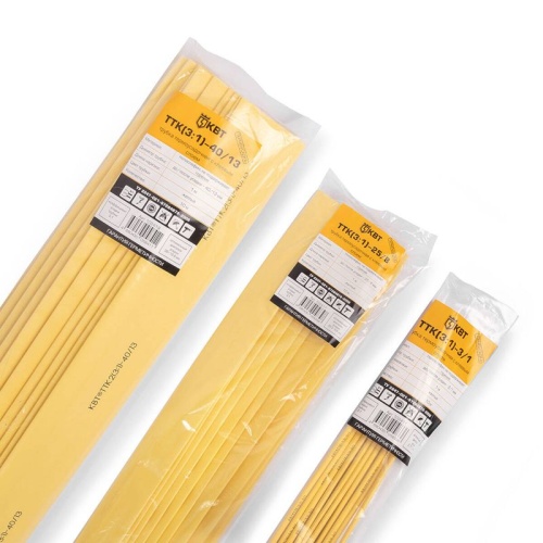 Трубка термоусадочная клеевая ТТК(3:1)-6/2 желт. (уп.10м) КВТ 102413 фото 3