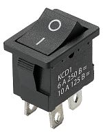 KCD1-201 250В AC/DC, 2P, 6А, (4с), ON-OFF, черный, Mini TDM | код SQ0746-0140 | TDM