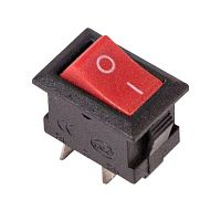 Выключатель клавишный 250В 3А (2с) ON-OFF Micro RWB-101 красн. | Код. 36-2011 | Rexant