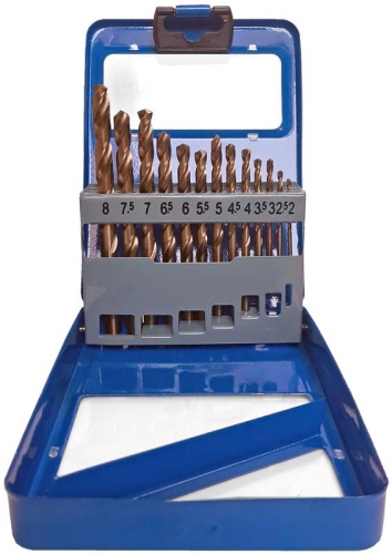 Набор сверл по металлу с кобальтом 5% в металлической коробке, 2-8 мм (через 0.5 мм), 13 шт, Cutop Profi | код 48-603 | FIT фото 3