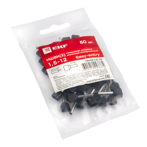 Наконечник штыревой втулочный НШвИ(2) 1,5-12 (50шт,) | код nhvi2-1.5-12 | EKF фото 3