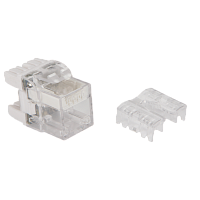 Модуль Keystone, RJ45, кат.6, UTP, 180 градусов, с индикатором, белый | код LAN-OKi45U6/180 | LANMASTER