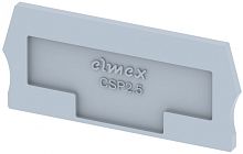 Концевая пластина для клемм, серая CSP2.5-GREY | код 3910840000 | Elmex