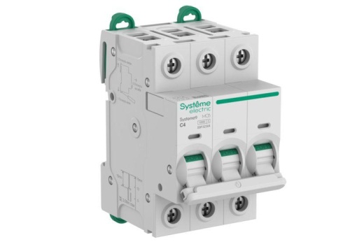 Автоматический выключатель (АВ) C 4A 3P 10kA 400В Systeme9 | код S9F32304 | Systeme Electric Автоматический выключатель (АВ) C 4A 3P 10kA 400В Systeme9 | код S9F32304 | Systeme Electric
