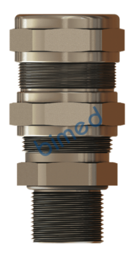 Кабельный ввод Ex для экранированного и бронированного кабеля SWA - SWB - STA - PWA - AWA M50x1.5 IP68 27-41 / 36-52 мм никелированная латунь силикон силиконовая прокладка KBAU5MBNS-WS, KBAU5MBNS-WS | код KBAU5MBNS-WS | KLEMSAN