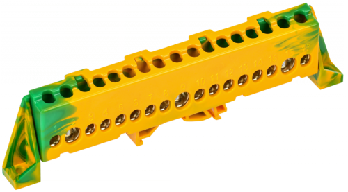 TEKFOR Шина PE земля в комб. изол. Стойка 8х12-17-ЖЗ IEK | код TF-NN20-17-DP-K52 | IEK