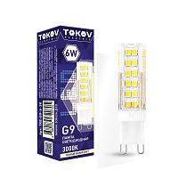 Лампа светодиодная 6Вт Capsule 3000К G9 220-240В | код. TKE-G9-6-3K | TOKOV ELECTRIC
