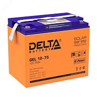 Аккумулятор GEL 12В 75Ач | код GEL 12-75 | DELTA