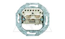 Basic 55 - Розетка телефонная RJ-11, 1 гнездо, 4 контакта (белый, лицевая панель, блистер) | код 13010404-01.38-01.01-01.00 | ABB