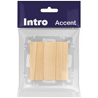 Кнопка Intro Accent 6-109-11 10А-250В, IP20, СУ, Accent, сосна | код Б0063626 | ЭРА