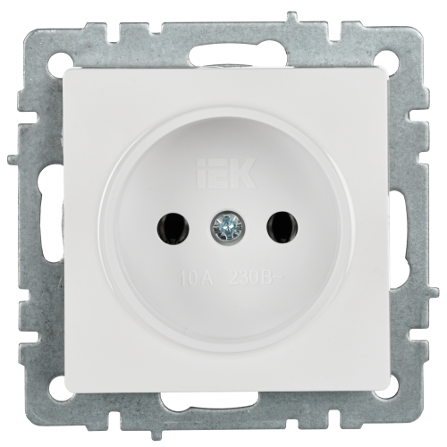 BRITE Розетка 1-местная без заземления без защитных шторок 10А РС10-1-0-БрБ белый | код BR-R10-10-K01 | IEK фото 7