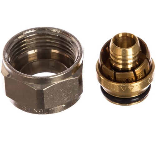 Адаптер обжимной PEX 16(2.2) х 3/4' ВР евроконус латунь FLEX-X | код 1045542 | Uponor
