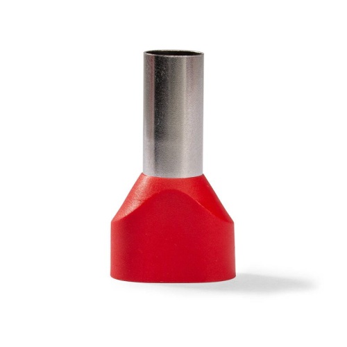 Наконечник штыревой втулочный изолированный НШВИ(2) 10-14 ЕВРО красн. КВТ 103250 фото 2