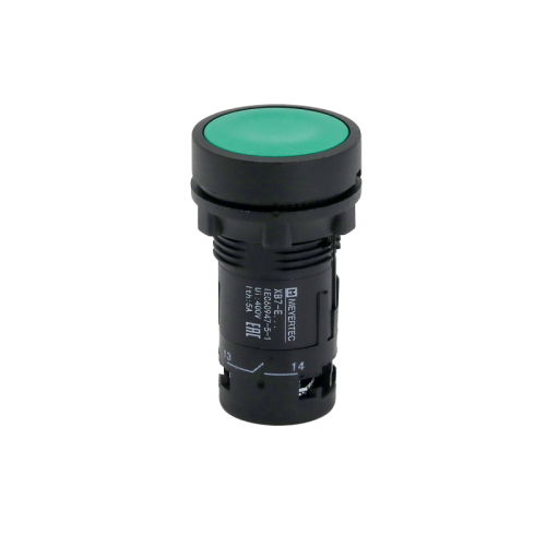 Кнопка плоская зеленая, 1NO, IP54, пластик MTB7-EA31 | код 132682 | MEYERTEC