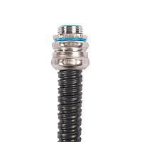 Металлорукав МРПИнг (INOX) 32 с протяжкой черн. (уп.25м) Fortisflex 104463