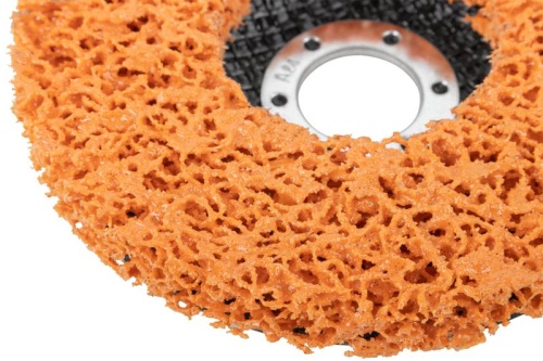 Диск зачистной полимерный керамический абразив посадочный диаметр 22.2мм 125мм FIT 39607 фото 4