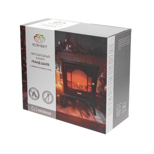 Камин светодиодный "Гранд Шале" с эффектом живого огня 45х18х56см работает от батареек 3хС (в комплект не входят) или от USB (в комплекте) черн. Neon-Night 511-024 фото 10 Камин светодиодный "Гранд Шале" с эффектом живого огня 45х18х56см работает от батареек 3хС (в комплект не входят) или от USB (в комплекте) черн. Neon-Night 511-024 фото 10