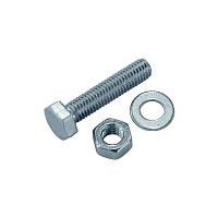 Болт с шестигранной головкой М8х50 DIN 933 + гайка + шайба оцинк. (уп.4шт) Tech-Krep/Zitar 114053