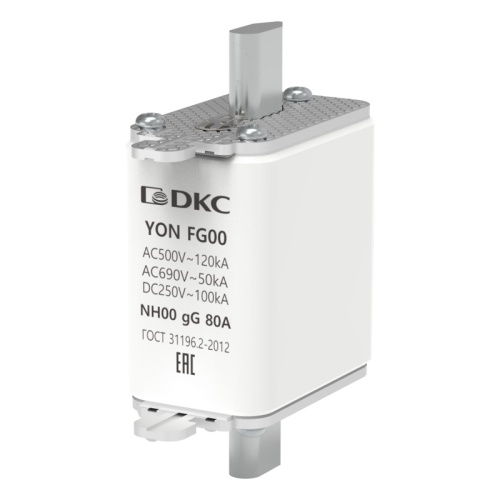 Предохранитель YON ножевого типа FG00 с одинарной индикацией 80А | код 1FG00-0080 | DKC