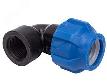 Отвод компрессионный присоединительный ПНД ВР 20х1/2 (200/50) | код 1210012320012 | Valfex