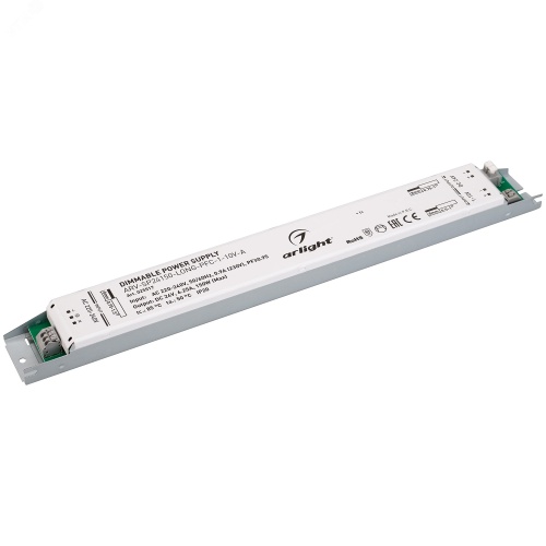 Блок питания ARV-SP24150-LONG-PFC-1-10V-A (24V, 6.25A, 150W) (ARL, IP20 Металл, 5 лет) | код 25517 | Arlight