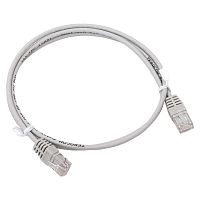 Патч-корд кат.5E UTP неэкранир. PVC 1Гбит/с 1м сер. TERACOM | код TRC-5EUTP-PVC-1M-GY | EKF