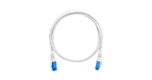 Коммутационный шнур NIKOMAX U/UTP 4 пары, Кат.6 (Класс E), 250МГц, 2хRJ45/8P8C, T568B, заливной, с защитой защелки, многожильный, BC (чистая медь), 24AWG (7х0,205мм), LSZH нг(А)-HFLTx, белый, 2м | код NMC-PC4UE55B-020-C-WT | NIKOMAX