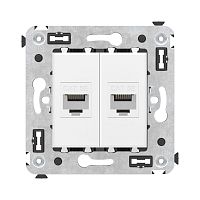 Avanti Компьютерная розетка RJ-45 без шторки в стену, кат.5е двойная, Белое облако | код 4400664 | DKC