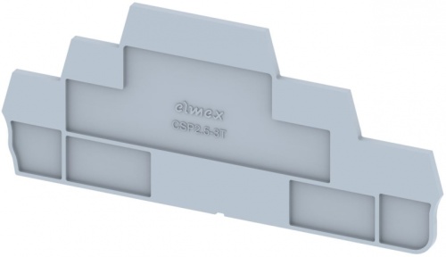 Концевая пластина для клемм, серая CSP2.5-3T-GREY | код 3910970000 | Elmex