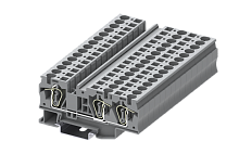 TC6-3-GY Клемма TC 1-2 проходная пружин., сеч.6мм2, сер., шт | код TC6-3-GY| SUPU