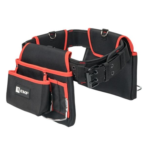 Сумка-пояс двухсекционная усиленная с двухшпеньковым ремнем С-12 Professional | код c-12 | EKF фото 2