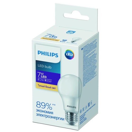Лампа светодиодная Ecohome LED Bulb 7W E27 3000К 1PF | Код. 929002298967 | Philips