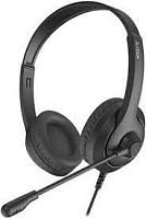 Наушники с микрофоном A4Tech Fstyler FH100 черный 2м накладные оголовье (FH100 (STONE BLACK)) | код 1774490 | A4TECH