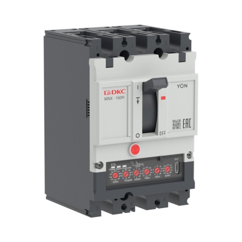 Авт. выкл. YON pro MNX160H 3P 160A 150kA при AC415V расц. ETA | код MNX160H3PETA0160 | DKC