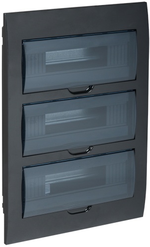 KREPTA 3 Корпус пластиковый ЩРВ-П-36 IP41 черный | код MKP12-V-36-41-K02 | IEK