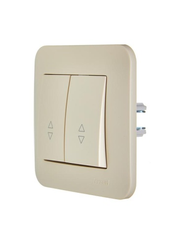 Переключатель проходной 2-кл.СП ASTI 10А IP20 в сборе крем. LEZARD 7081-0303-106 фото 3